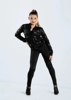 Weissman Sequin Bomber Jacket -Dance Clothing Store SQ13866 black 860 06012.1698840541