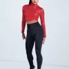Weissman Long Sleeve Sequin Top -Dance Clothing Store SQ8385 F Red 71512.1678891789