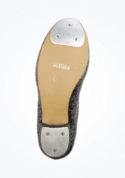 Alegra Tie Front Glitter Tap Shoe - Black -Dance Clothing Store alh0021 black bottom 1 76612.1688080781