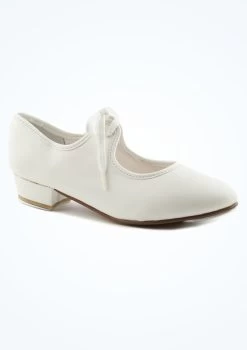 Alegra Tie Front Tap Shoe - White