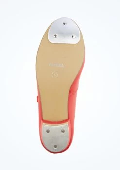 Alegra Tie Front Tap Shoe - Red -Dance Clothing Store alh0024 red bottom 1 50553.1688080799