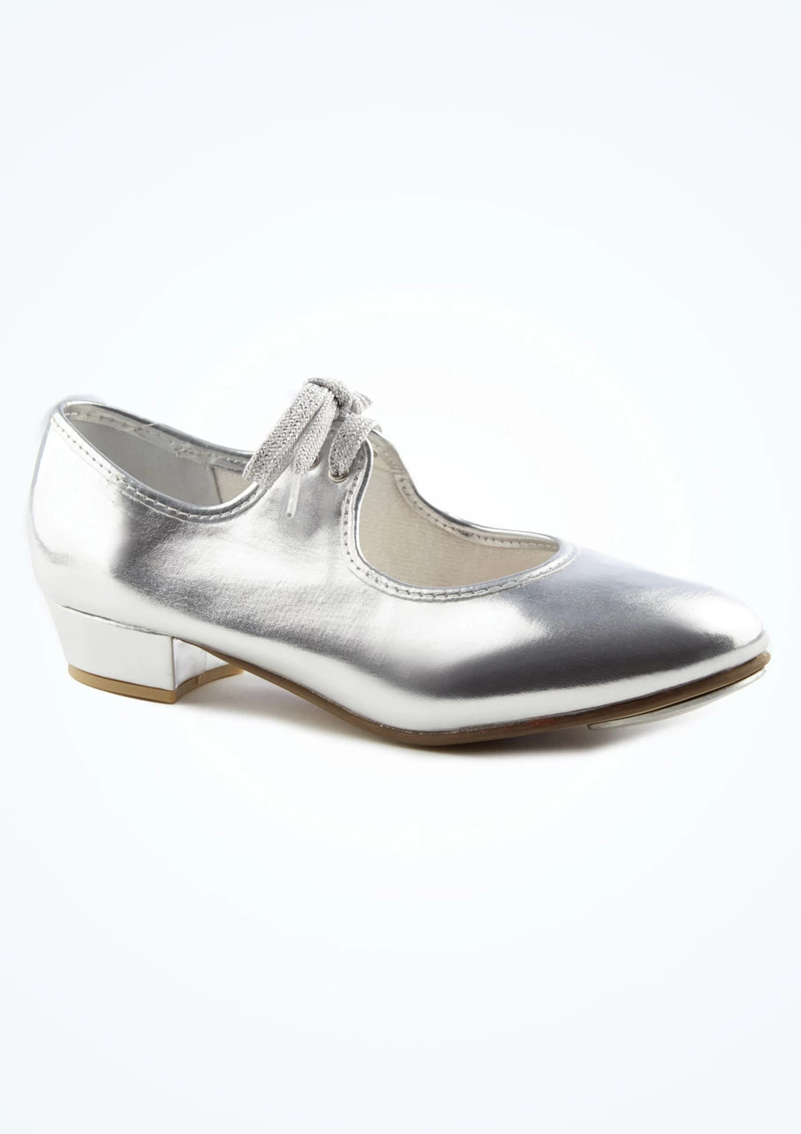 Alegra Tie Front Tap Shoe - Silver 6 Alegra Tie Front Tap Shoe - Silver - Image 4