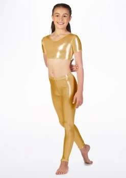 Alegra Girls Metallic Footless Legging -Dance Clothing Store alp5204 main mgd 86384.1678875137