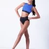 Bloch Remy Zip Front Tank Crop Top -Dance Clothing Store blft5010 blue front 1 07449.1678925834