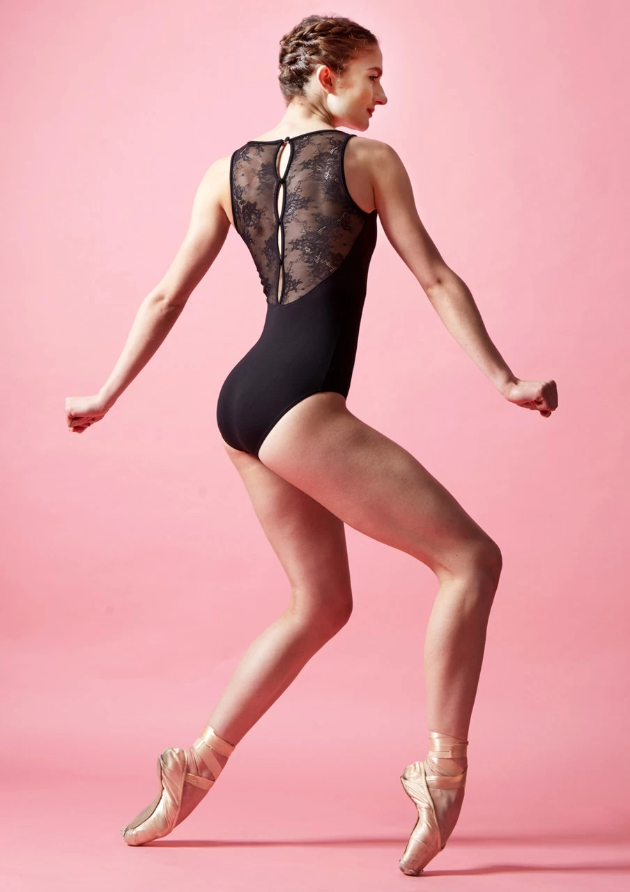 Bloch Fresia Lace Back Leotard - Black 3 Bloch Fresia Lace Back Leotard - Black