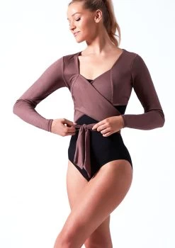 Ballet Rosa Soft Wrap Warm Up Top 15 Ballet Rosa Soft Wrap Warm Up Top -Dance Clothing Store brmai brown front t 46260.1698803761