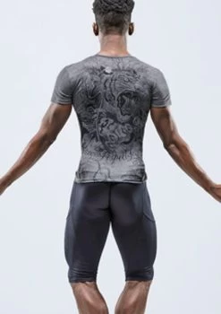 Ballet Rosa Mens Nizar Printed T-Shirt -Dance Clothing Store brnizar grey backmain 2t 64527.1698803760
