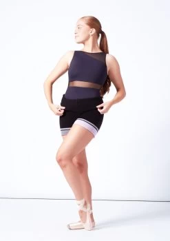 Intermezzo Charlotte Warmup Shorts -Dance Clothing Store it5536 black front 2 63311.1697498601
