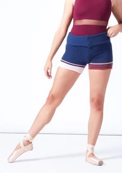 Intermezzo Charlotte Warmup Shorts -Dance Clothing Store it5536 navy blue front t 62329.1698449022