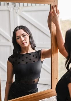 Move Dance Seraphina Cap Sleeve Leotard -Dance Clothing Store mol0661 black front 5 18017.1690548716