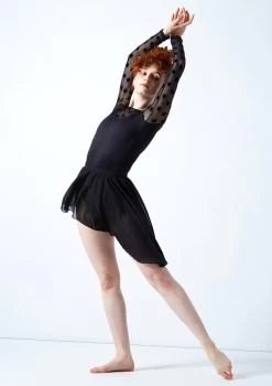 Move Dance Estelle Long Sleeve Leotard -Dance Clothing Store mol0663 black front 5 94522.1678884292