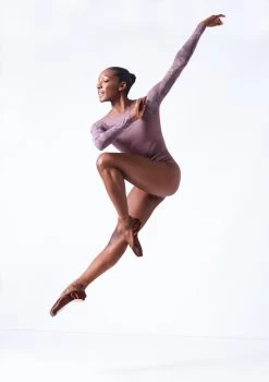 Move Dance Brizo Long Sleeve Leotard -Dance Clothing Store mol0665 orchid pink front 3 92223.1683070094