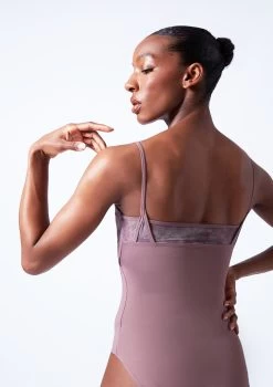 Move Dance Goda Camisole Leotard -Dance Clothing Store mol0669 orchid pink close up back 31229.1683070109