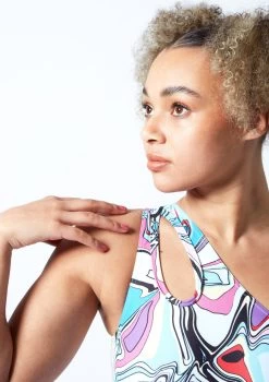 Move Dance Nova Asymmetric Cut Out Leotard Bodysuit - Marble 8 Move Dance Nova Asymmetric Cut Out Leotard Bodysuit - Marble -Dance Clothing Store mol0902 mar close up front 1 13858.1678884329