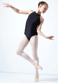 Move Dance Teen Elle High Neck Leotard -Dance Clothing Store mol5805 blk front 1 47623.1678884482