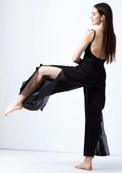 Move Dance Ruby Mesh Wide Leg Dance Trousers 11 Move Dance Ruby Mesh Wide Leg Dance Trousers -Dance Clothing Store mop0201 blk back 1 33416.1678884507