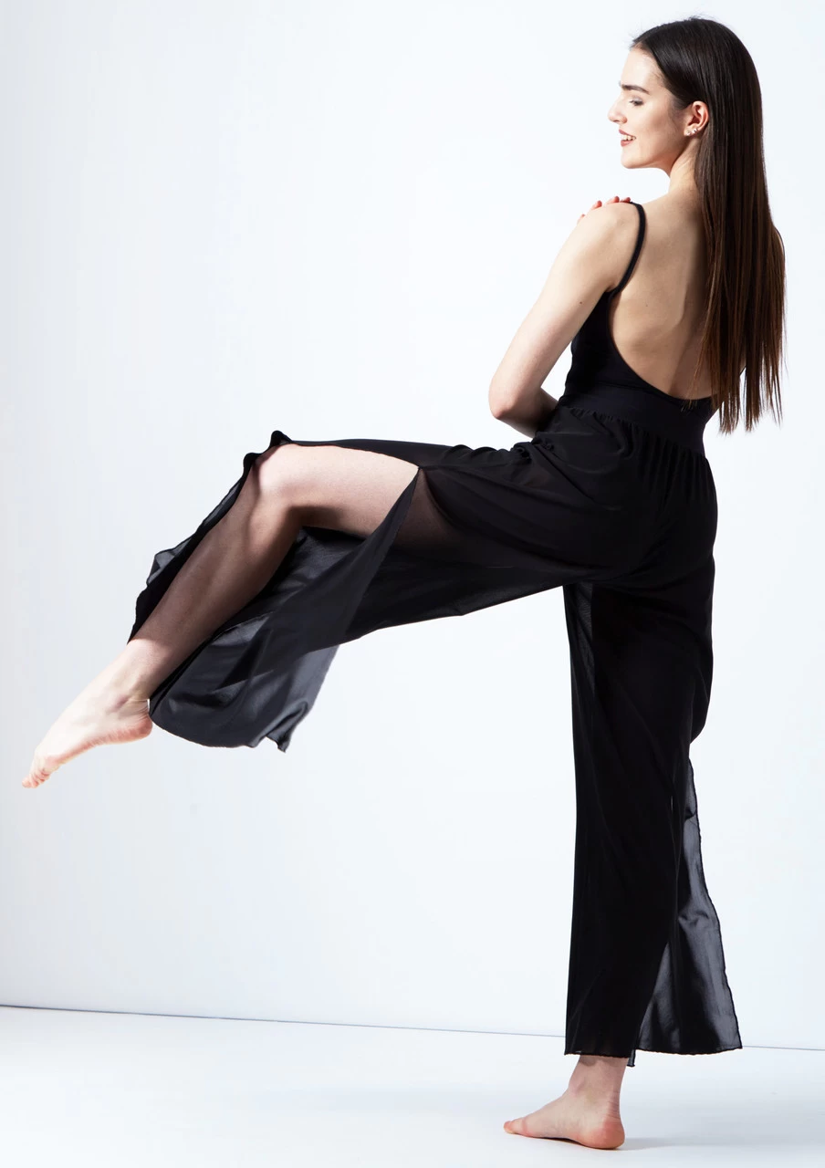 Move Dance Ruby Mesh Wide Leg Dance Trousers 5 Move Dance Ruby Mesh Wide Leg Dance Trousers - Image 3