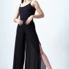 Move Dance Ruby Mesh Wide Leg Dance Trousers -Dance Clothing Store mop0201 blk front 2 99219.1678884506