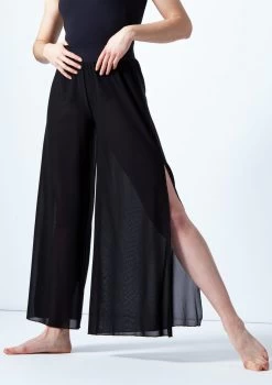 Move Dance Ruby Mesh Wide Leg Dance Trousers 15 Move Dance Ruby Mesh Wide Leg Dance Trousers -Dance Clothing Store mop0201 blk front 2t 70497.1691198359