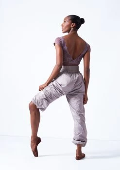 Move Dance Roya Heat Retention Trousers -Dance Clothing Store mop0412 oyster grey back 1 70047.1683070148
