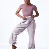 Move Dance Roya Heat Retention Trousers -Dance Clothing Store mop0412 oyster grey front 51746.1683070148