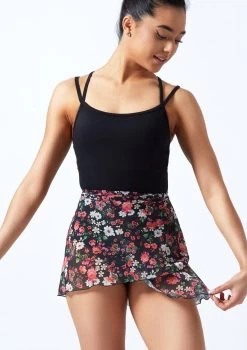 Move Dance Floral Wrap Dance Skirt - Navy 9 Move Dance Floral Wrap Dance Skirt - Navy -Dance Clothing Store mor0257 navy blue front 1t 39867.1689206461