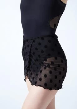 Move Dance Lydia Wrap Skirt -Dance Clothing Store mor0639 black close up 1 87135.1696462301