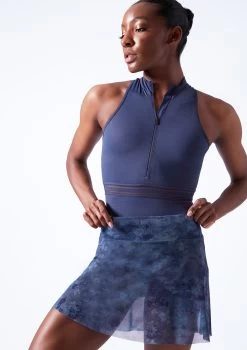 Move Dance Lourdes Hipster Mesh Skirt 15 Move Dance Lourdes Hipster Mesh Skirt -Dance Clothing Store mor0645 petrol blue close up front 96080.1683070406