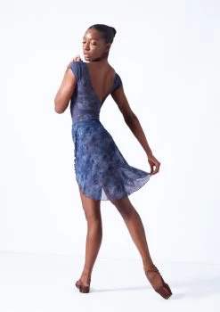 Move Dance Reverie Mid-Length Wrap Skirt 14 Move Dance Reverie Mid-Length Wrap Skirt -Dance Clothing Store mor0646 petrol blue back 12448.1683625548