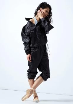 Move Dance Regina Heat Retention Jacket -Dance Clothing Store moz0400 black front 2 37008.1678884932