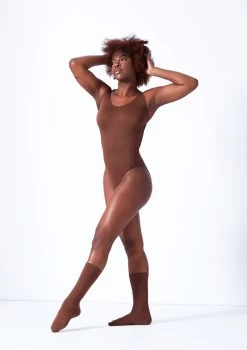 Move Dance Serena Seamless Bodysuit -Dance Clothing Store moz0510 coffee front 2 54205.1676074696