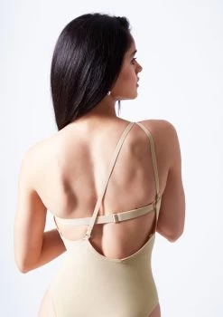 Move Dance Serena Seamless Bodysuit -Dance Clothing Store moz0510 sand close up back 3edit 41625.1690413294