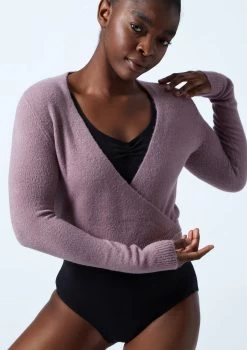 Move Dance Everly Ballet Wrap -Dance Clothing Store moz0730 purple close up front 1 89271.1678885135