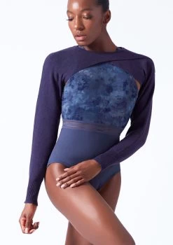 Move Dance Sidra Crossover Shrug -Dance Clothing Store moz0737 blue marl front t 30024.1690450551