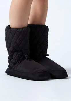 Move Dance Willow Warm Up Booties 14 Move Dance Willow Warm Up Booties -Dance Clothing Store moz0901 black front 2 64876.1678885135