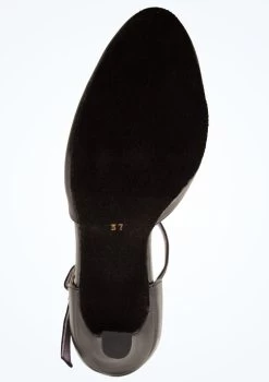 Merlet Nina Ballroom Shoe 2.5" -Dance Clothing Store nina001 blk bottom 1 03191.1683588022