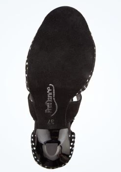 Port Dance Mara Dance Shoe 2.8" -Dance Clothing Store pd508mara blkwht bottom 1 79258.1678885245