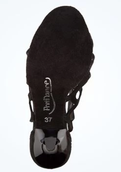 Port Dance Lara Dance Shoe 2.8" 10 Port Dance Lara Dance Shoe 2.8" -Dance Clothing Store pd814lara blk bottom 1 58498.1678885260