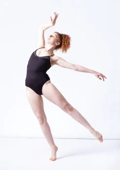 So Danca Aylse Camisole Leotard -Dance Clothing Store rde2522 black front 2 90873.1696332682