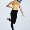 Weissman Sequin Mock Neck Unitard -Dance Clothing Store wn15251 gold 35 79562.1694473996