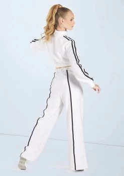 Weissman French Terry Split-Front Pants 14 Weissman French Terry Split-Front Pants -Dance Clothing Store wn15426 white 68 77415.1694694085