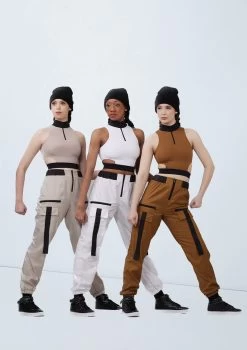 Weissman Mock Neck Cutout Waist Top 7 Weissman Mock Neck Cutout Waist Top -Dance Clothing Store wn15539 latte 31 t 62827.1698824360